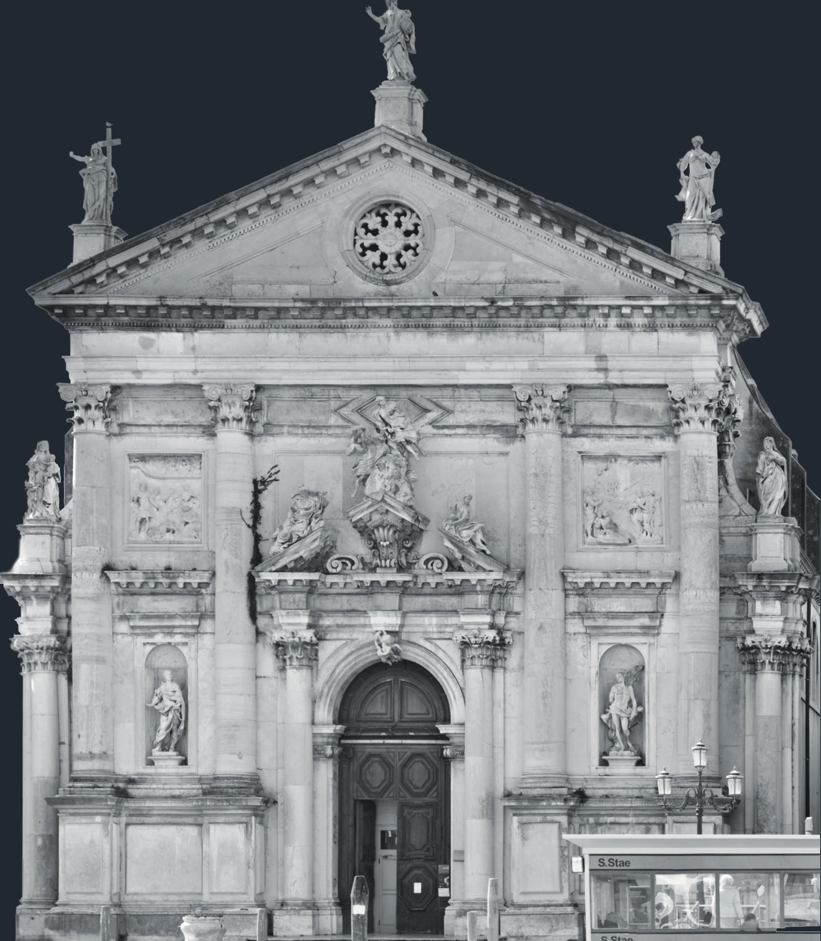 Fotopiano della facciata della chiesa di San Stae a Venezia caricato in CVCAD